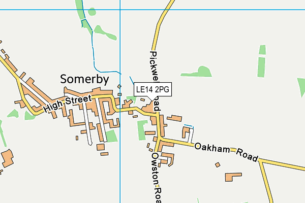 LE14 2PG map - OS VectorMap District (Ordnance Survey)