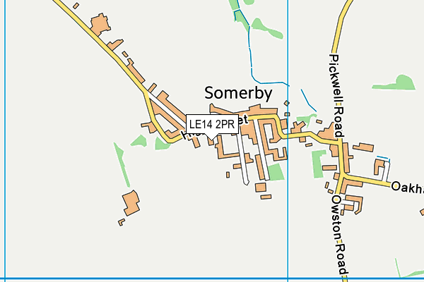 LE14 2PR map - OS VectorMap District (Ordnance Survey)