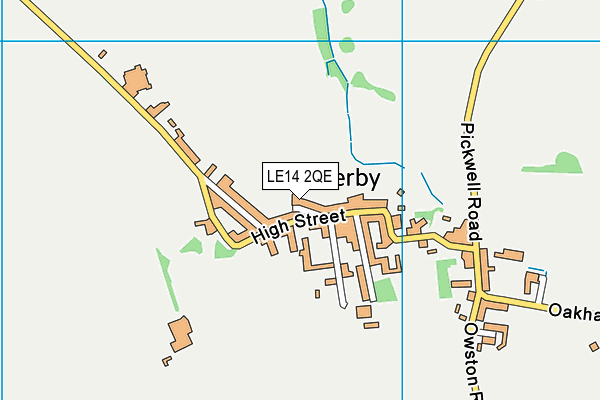 LE14 2QE map - OS VectorMap District (Ordnance Survey)
