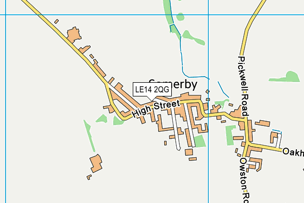 LE14 2QG map - OS VectorMap District (Ordnance Survey)