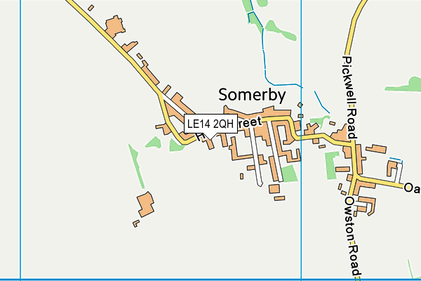 LE14 2QH map - OS VectorMap District (Ordnance Survey)