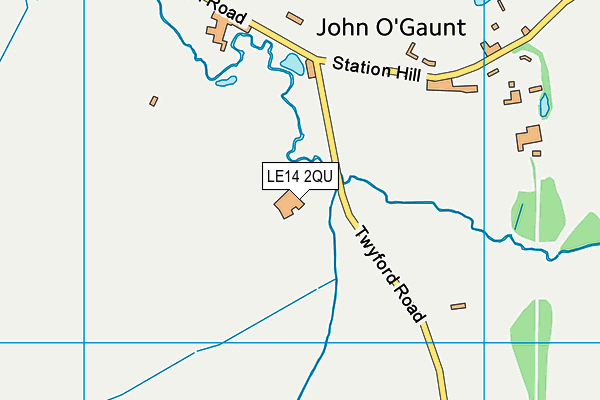 LE14 2QU map - OS VectorMap District (Ordnance Survey)