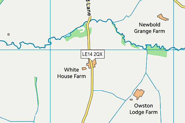 LE14 2QX map - OS VectorMap District (Ordnance Survey)