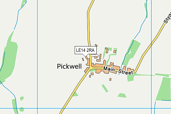LE14 2RA map - OS VectorMap District (Ordnance Survey)