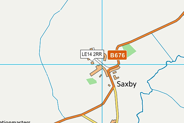 LE14 2RR map - OS VectorMap District (Ordnance Survey)