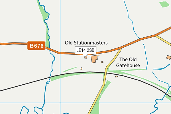 LE14 2SB map - OS VectorMap District (Ordnance Survey)