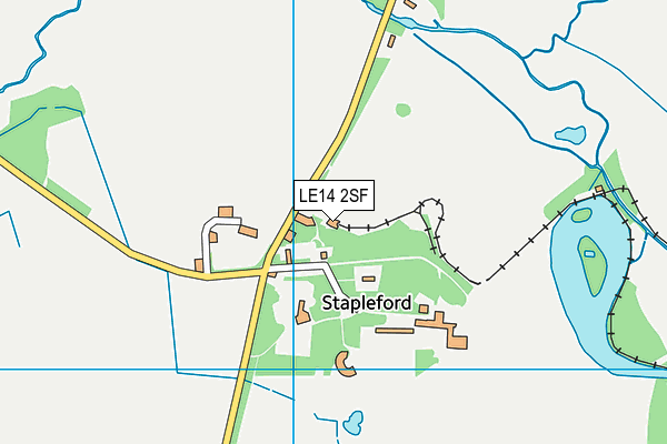 LE14 2SF map - OS VectorMap District (Ordnance Survey)