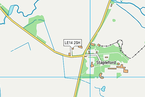LE14 2SH map - OS VectorMap District (Ordnance Survey)