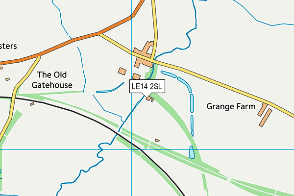 LE14 2SL map - OS VectorMap District (Ordnance Survey)
