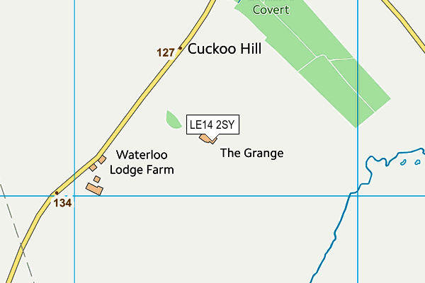 LE14 2SY map - OS VectorMap District (Ordnance Survey)