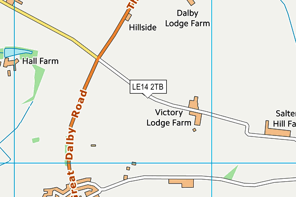 LE14 2TB map - OS VectorMap District (Ordnance Survey)