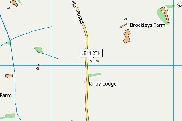LE14 2TH map - OS VectorMap District (Ordnance Survey)