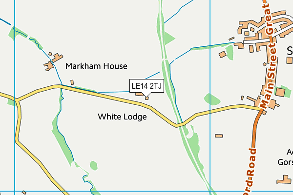 LE14 2TJ map - OS VectorMap District (Ordnance Survey)
