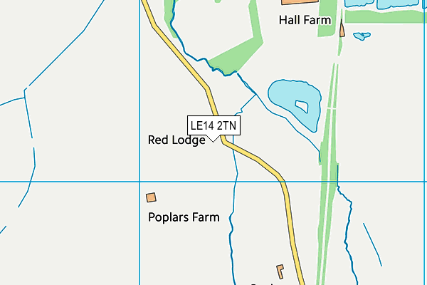 LE14 2TN map - OS VectorMap District (Ordnance Survey)