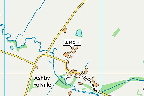 LE14 2TP map - OS VectorMap District (Ordnance Survey)