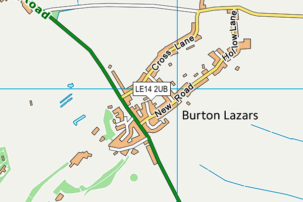 LE14 2UB map - OS VectorMap District (Ordnance Survey)