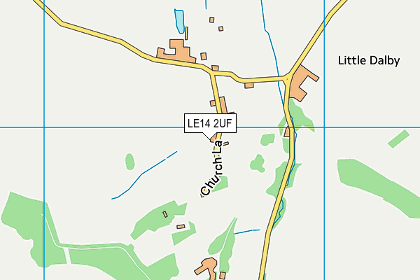 LE14 2UF map - OS VectorMap District (Ordnance Survey)