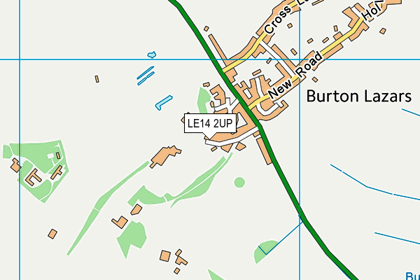 LE14 2UP map - OS VectorMap District (Ordnance Survey)