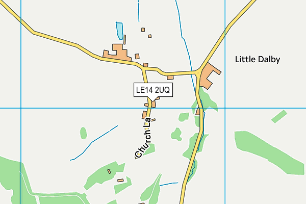 LE14 2UQ map - OS VectorMap District (Ordnance Survey)