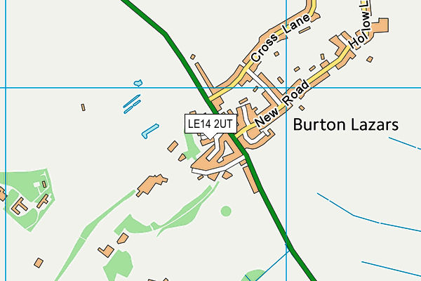 LE14 2UT map - OS VectorMap District (Ordnance Survey)