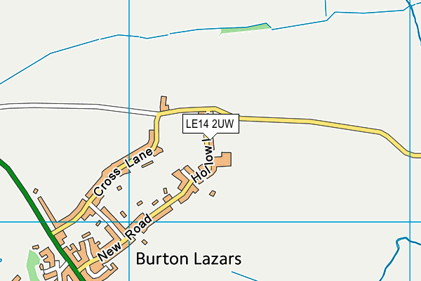 LE14 2UW map - OS VectorMap District (Ordnance Survey)