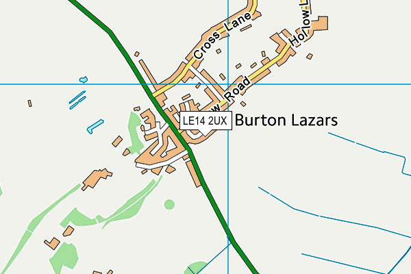 LE14 2UX map - OS VectorMap District (Ordnance Survey)