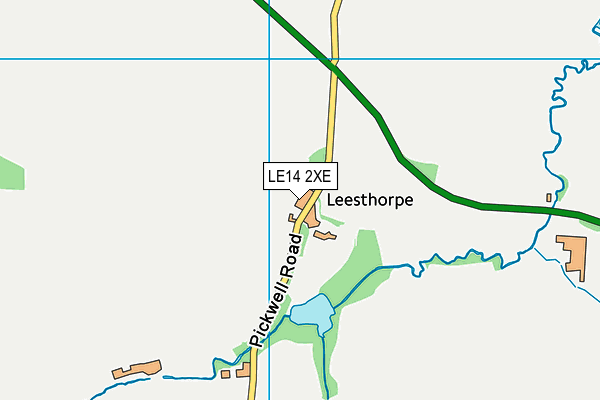LE14 2XE map - OS VectorMap District (Ordnance Survey)