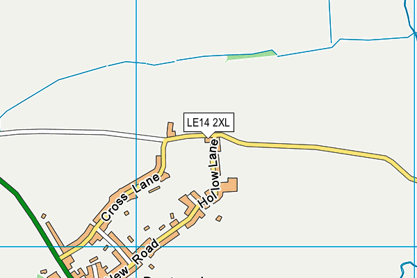 LE14 2XL map - OS VectorMap District (Ordnance Survey)