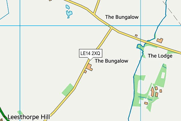 LE14 2XQ map - OS VectorMap District (Ordnance Survey)