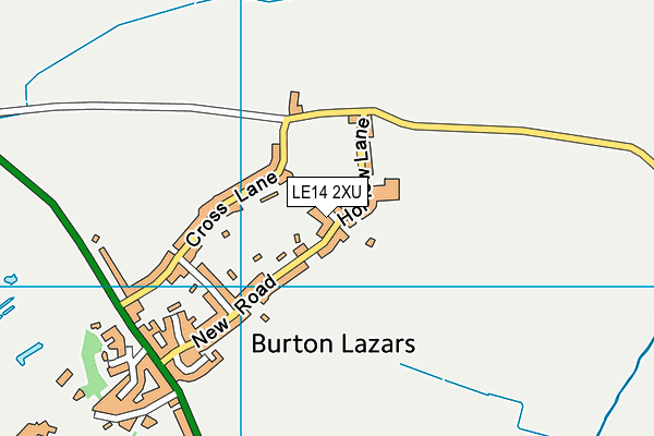 LE14 2XU map - OS VectorMap District (Ordnance Survey)