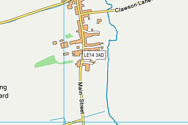 LE14 3AD map - OS VectorMap District (Ordnance Survey)