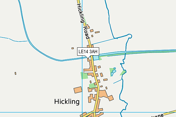 LE14 3AH map - OS VectorMap District (Ordnance Survey)