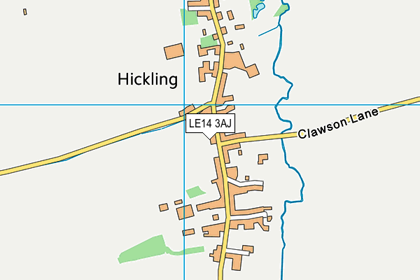 LE14 3AJ map - OS VectorMap District (Ordnance Survey)