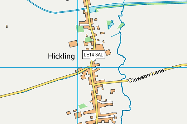 LE14 3AL map - OS VectorMap District (Ordnance Survey)