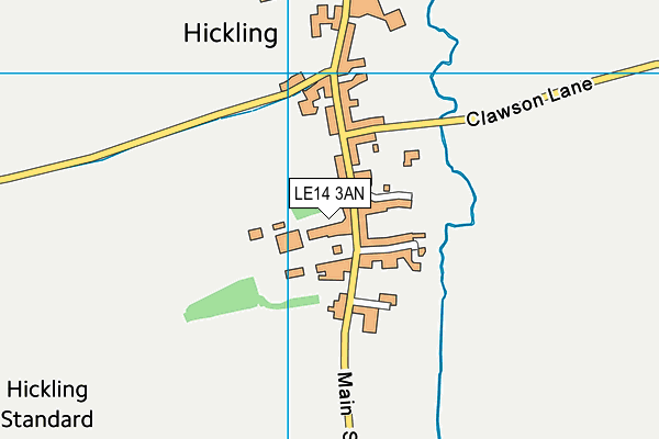 LE14 3AN map - OS VectorMap District (Ordnance Survey)
