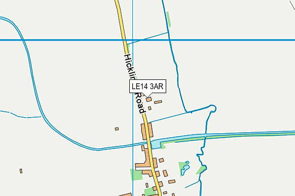 LE14 3AR map - OS VectorMap District (Ordnance Survey)