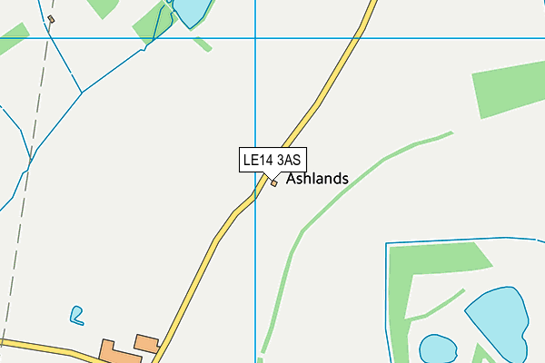 LE14 3AS map - OS VectorMap District (Ordnance Survey)