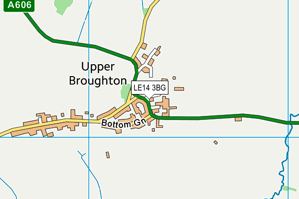 Upper Broughton Cricket Ground map (LE14 3BG) - OS VectorMap District (Ordnance Survey)