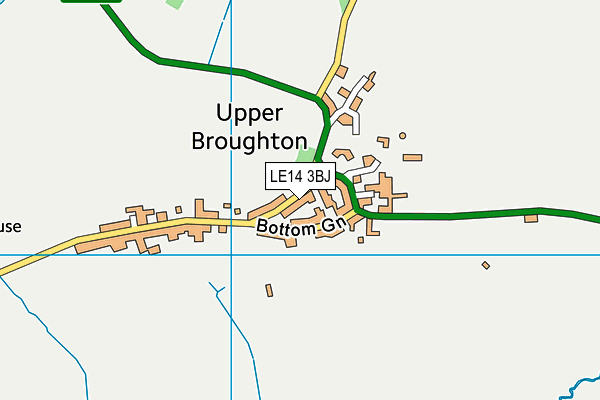 LE14 3BJ map - OS VectorMap District (Ordnance Survey)