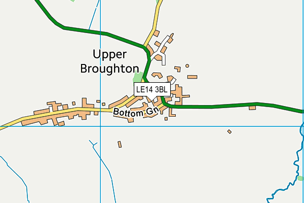 LE14 3BL map - OS VectorMap District (Ordnance Survey)