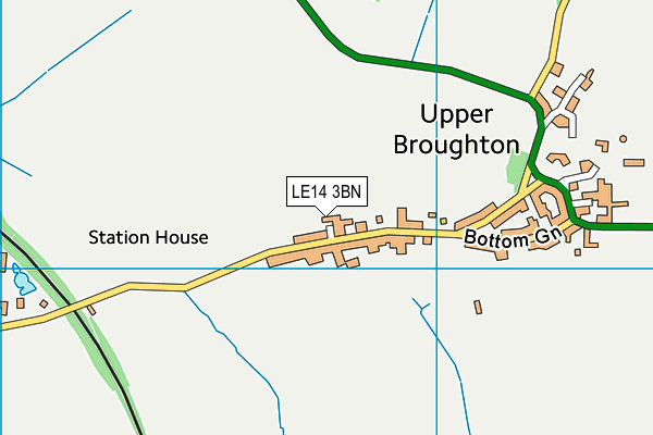 LE14 3BN map - OS VectorMap District (Ordnance Survey)