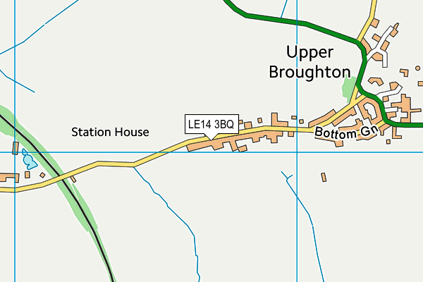 Upper Broughton Youth And Social Club map (LE14 3BQ) - OS VectorMap District (Ordnance Survey)