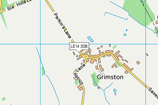 LE14 3DB map - OS VectorMap District (Ordnance Survey)