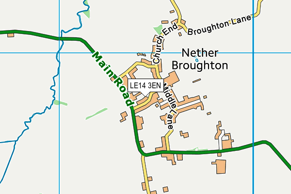 LE14 3EN map - OS VectorMap District (Ordnance Survey)