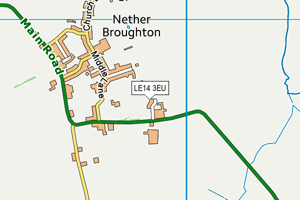 LE14 3EU map - OS VectorMap District (Ordnance Survey)