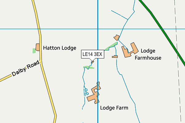 LE14 3EX map - OS VectorMap District (Ordnance Survey)
