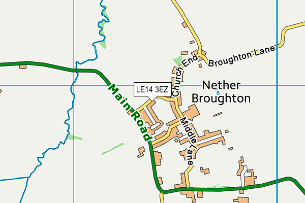 LE14 3EZ map - OS VectorMap District (Ordnance Survey)