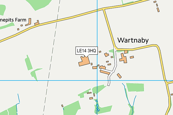 LE14 3HQ map - OS VectorMap District (Ordnance Survey)