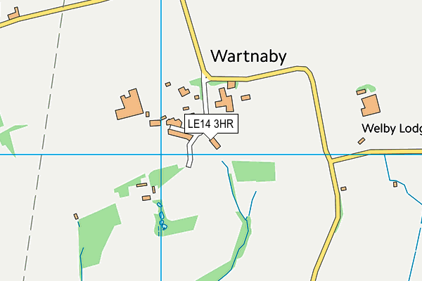 LE14 3HR map - OS VectorMap District (Ordnance Survey)