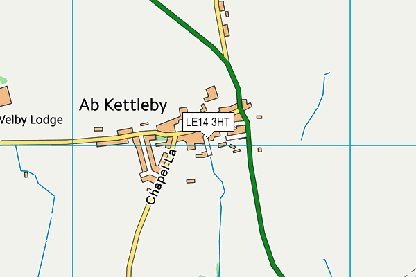 LE14 3HT map - OS VectorMap District (Ordnance Survey)
